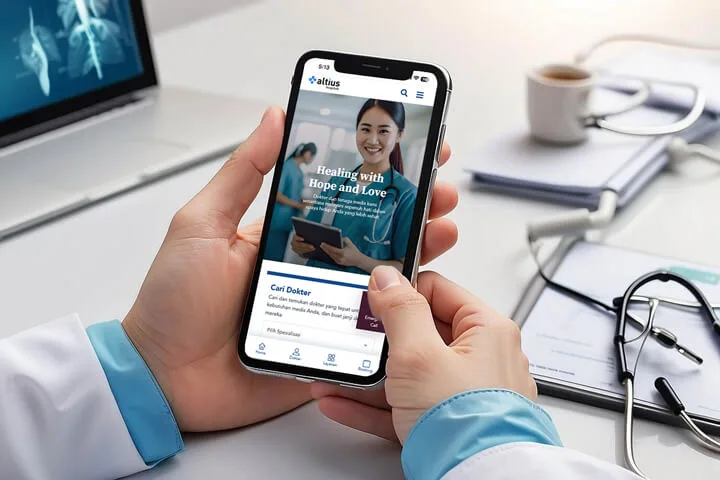 Website Altius Hospitals Mobile