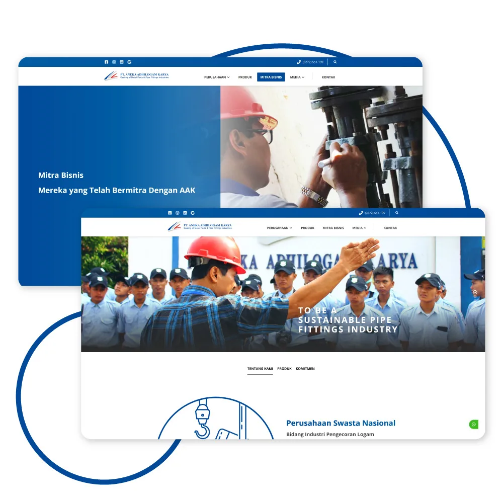 Website Pengecoran Logam Modern