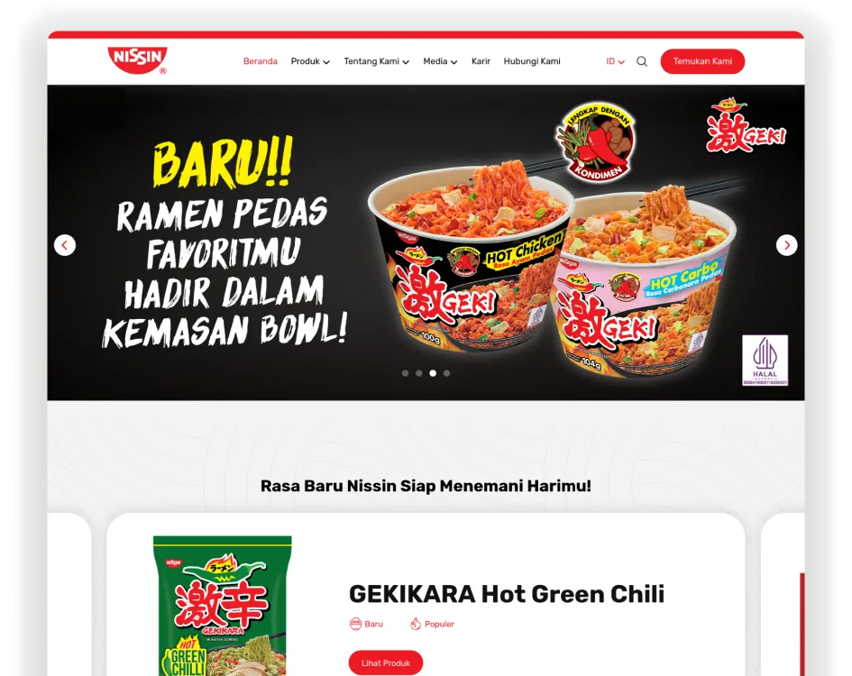 Revamp Website Nissin Foods Indonesia